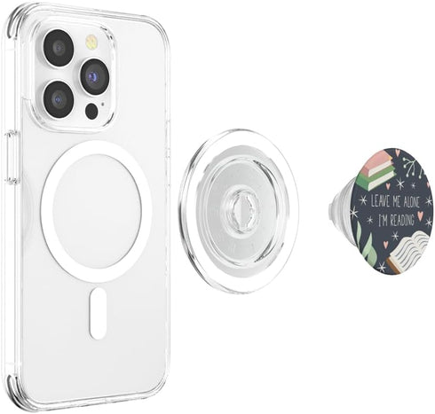 Leave Me Alone, I'm Reading - Cute Book Lover Gift PopSockets PopGrip for Phones & Tablets