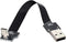 Cablecc Down Angled USB 2.0 Type-A Male to Micro USB 5Pin Male Data Flat Slim FPC Cable for FPV & Disk (200cm)