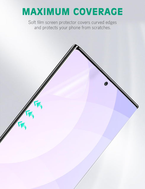 apiker 4 Pack Screen Protector Compatible with Samsung Galaxy Note 10 Plus, Soft TPU Film for Fingerprint Sensor