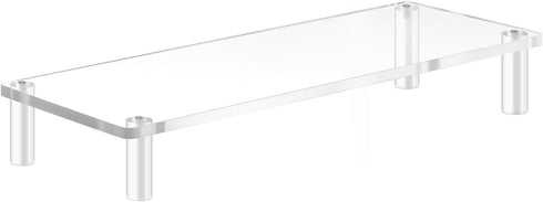 YestBuy 20x7.5 Acrylic Monitor Stand Riser, Clear Computer Stand for Laptop, iMac, PC, Printer, Ergonomic Desk