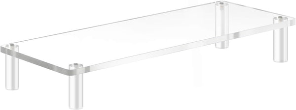 YestBuy 20x7.5 Acrylic Monitor Stand Riser, Clear Computer Stand for Laptop, iMac, PC, Printer, Ergonomic Desk
