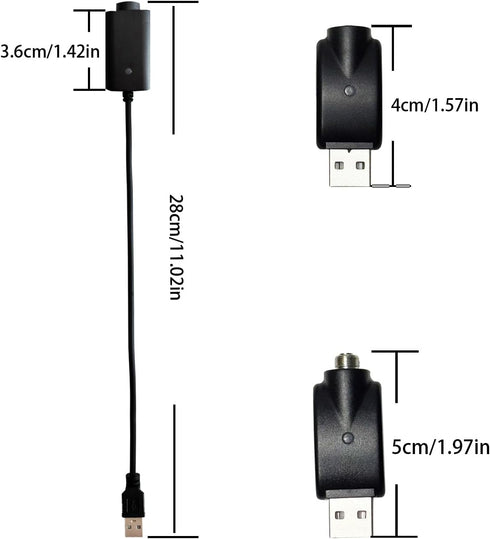 HMLXSH 510 3-Piece Set Smart USB Thread Charger Cable with LED Conversion Indicator Light, Smart Overcharge Protection