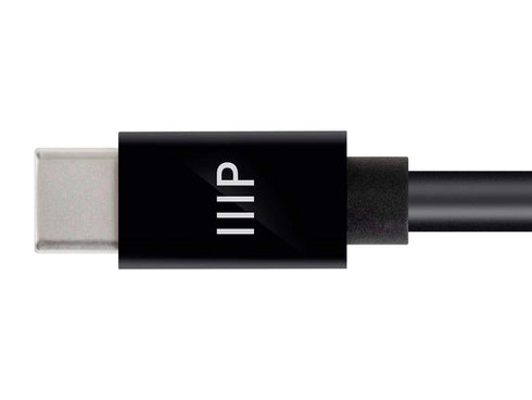 Monoprice Charge and Sync Type-C to Type-C Cable - 6 Feet - Black, USB 2.0, Fast Charging, Up to 5A/100W
