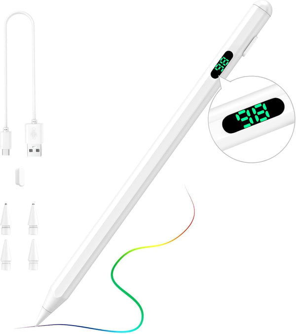 TiMOVO Stylus Pen for iPad, Apple Pencil USB C Fast Charge, Palm Rejection for 2018-2024 iPad Models
