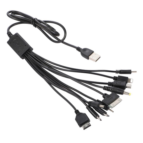 10 in 1 Multi Charging Cable, Universal Multiple Charging Cord with 10 Ports for Charging Cell Phones, Speakers, MP3,