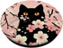 Cat Aesthetic Flower Floral Cherry Blossom Cat Pink Kawaii PopSockets Standard PopGrip