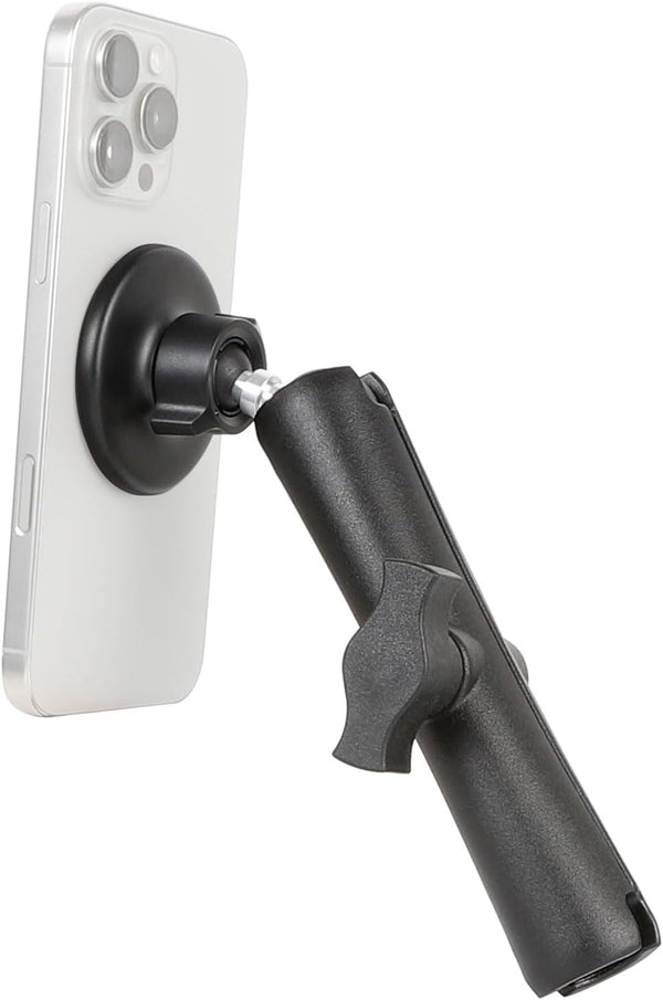 Leenconghui Magnetic Cell Phone Holder Base with 5.91" Double Socket arm for MagSafe