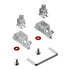 GATERON PC Screw in Crystal Stabilizer RGB Set 7U, 6.25U, 2U for 60% MX Mechanical Keyboard