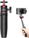 Black Mini Tripod for Camera, 1/4" Screw Universal for Sony/Canon/Nikon/Fujifilm, Extendable Handheld Vlogging Tripod