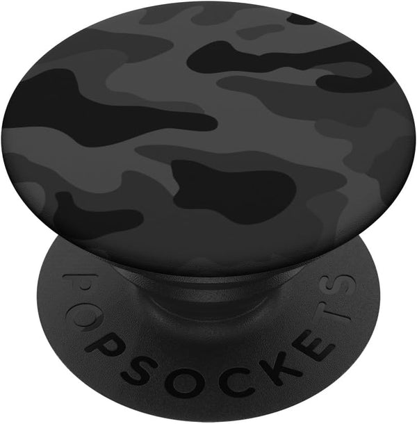 PopSockets Standard PopGrip - Cute Black Camo Pattern Dark Grey Design for Boys & Girls