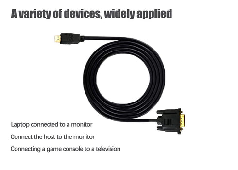 UIGOCLE 1080P@60Hz (6FT), Replacement HDMI to VGA Cable, Computer HDMI to VGA Monitor Cable Video Cable (Public