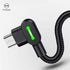 Micro USB 90 Degree Right Angle Elbow Design Game LED Nylon Braided Sync Charge Cable 6FT/1.8M