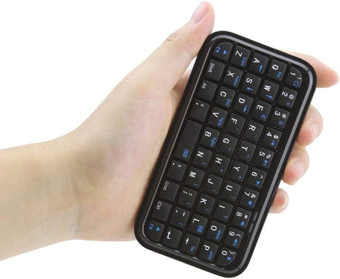 Bluetooth 3.0 Keyboard, Rechargeable Mini Slim Travel Size Wireless Pocket Keypad for PC, Notebook, Tablets, Smartphones