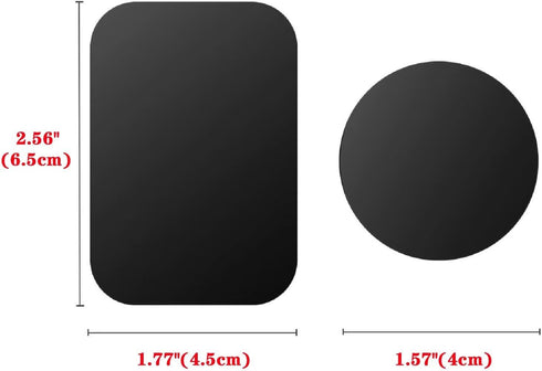 Mounts),4 Case(2 2 S-07N(Black) Adhesive Thin Metal Plates(Compatible with Magnetic Piece Metal Plates for Phone