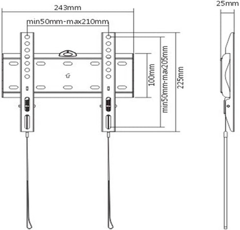 Gembird WM-42F-01 30kg 42" 23" TV Stand