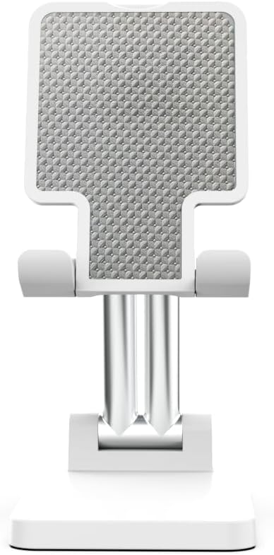 Leavnea Cell Phone Stand,Adjustable Angle Height Phone Honder for Desk,Fully Foldable Portable Phone Mount,Compatible