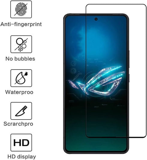 For Asus ROG Phone 8 /Rog Phone 8 Pro, 2pcs Anti-Scratch Full Coverage Protection Tempered Glass