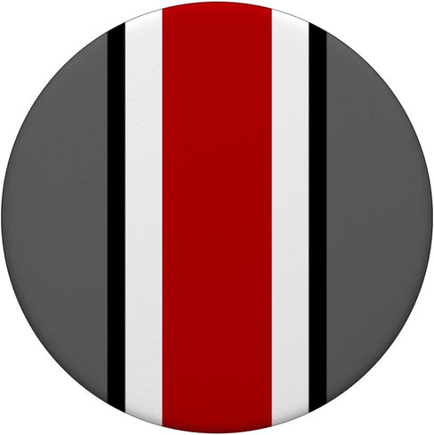 Ohio Home State Pride Red and Gray Striped PopSockets Standard Grip