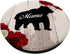Mama Bear Silhouette Flower Vintage Animal Mom PopSockets Swappable PopGrip