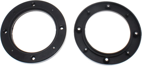 FDXGYH 2 Pcs 6.5-Inch Auto Car Universal Fit ABS Speaker Spacers Car Stereo Speaker Spacer Adaptor Ring Mounting Bracket (Black)