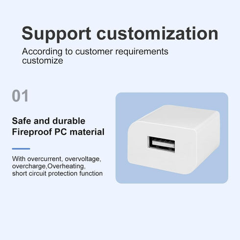 UL Certified 5V 1A 1000MA 5W USB Wall Charger with US Plug for Android Smartphones, Kindle Fire, iPhone, iPad, Samsung