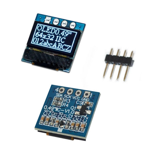 Senzooe 0.49 inch 4pin 64 32 SSD1315 OLED LCD module x serial port driver white light