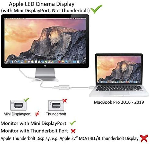 USB-C to Mini DisplayPort Adapter, USB 3.1 Type C to Mini DP Adapter Support 4K, Compatible with MacBook Pro,