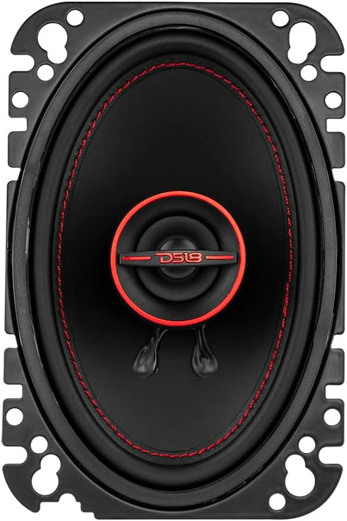 DS18 G4.6Xi GEN-X 4x6 2-Way Coaxial Speakers, 135 Watts Max Power, 45 Watts RMS, 4-Ohm Mylar Dome Tweeters, 2 Speakers
