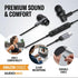 USB C Wired Earphones with Microphone & Volume Control, Type-C in-Ear Headphones with Portable Pouch & Noise Isolating