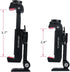 Metal Phone Tripod Mount with Rotatable Cold Shoe for Microphone, Compatible with iPhone Tripod Adapter