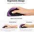 Ergonomic Vertical Mouse, Wireless 2.4G Rechargeable Optical Mouse with Adjustable DPI for Small Hands