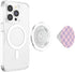 PopSockets Phone Grip Pink & Purple Checker PopGrip for MagSafe