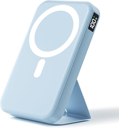 Gxorul Magnetic Portable Charger, 10000mAh Wireless Power Bank with 20W USB-C Fast Charging,