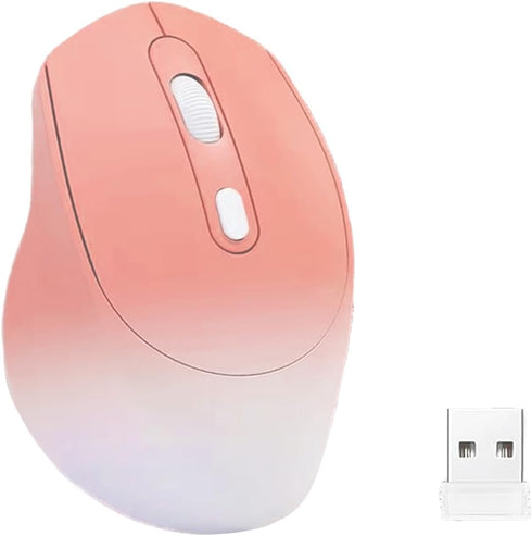 Wireless Gradient Color Bluetooth Mouse, Dual Mode Rechargeable Silent Slim Laptop Mouse for Laptop, Desktop, iPad,