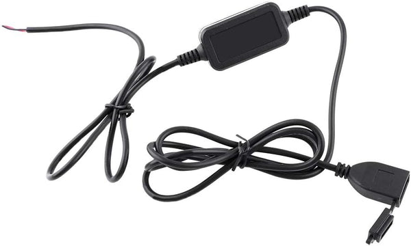 Ultra Compact USB Direct Hardwire Adapter Kit, Waterproof Power Cord Supply for Motorcycle, Smart Phone, GPS