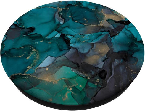 PopSockets Standard PopGrip - Mixture of Dark Green and Black Colors with Gold Accents