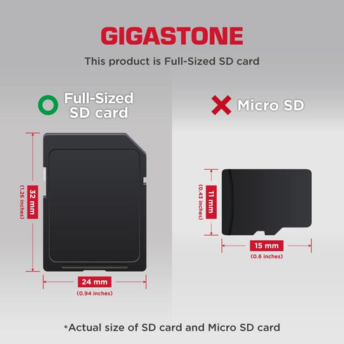 Gigastone 8GB 2-Pack U1 10 2 SD Card UHS-I Class SDHC Memory Card Full HD Video Canon Kodak Olympus Digital Camera