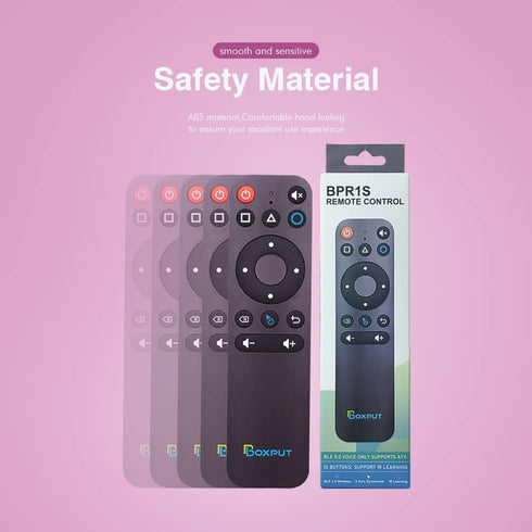 BPR1S Air Mouse Remote Bluetooth Voice Control with 6 Axis Gyro, Full Buttons IR Learning for PC Android TV Box Smart