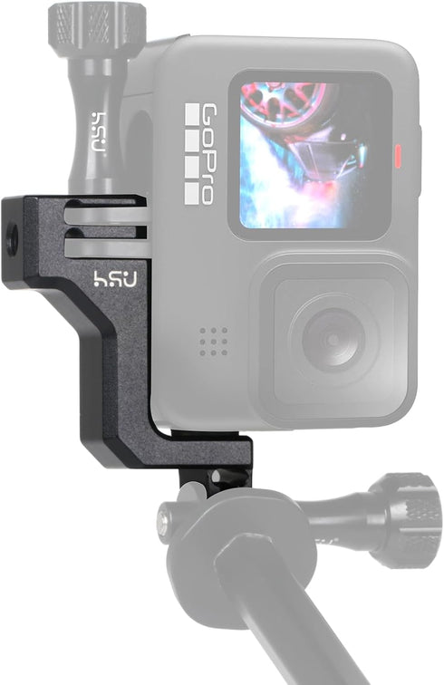 HSU 90 Degree Aluminum Vertical Bracket Adapter Elbow Mount for GoPro Hero 12/11/10/9 Black