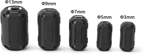TOJOIN 10PCS Ferrite Bead Clip on Noise Suppressor Ferrite Rings for Phone, TV, USB, Audio Equipment