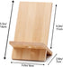 Bamboo Cell Phone Stand with Charging Hole, Detachable Wood Mobile Phone Holder for Desk, Compatible with iPhone iPad