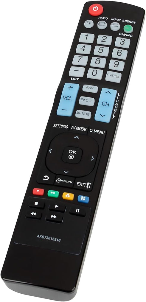 AKB73615316 Replace Remote for LG Plasma TV, Fits 37LS5600, 47LS4600, 50PA4500, 55LS4600, 60PA5500, 32LS5600, 42LS5650,