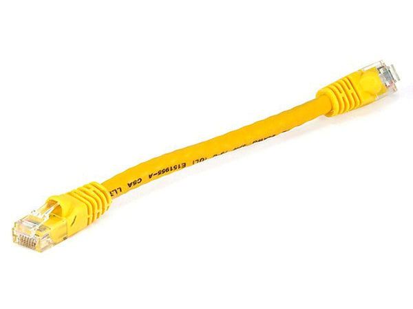 Monoprice 0.5FT Cat6 24AWG Ethernet Cable, 550MHz, Bare Copper, Yellow