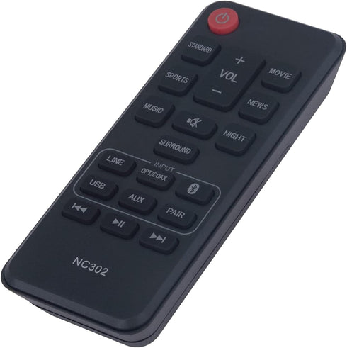 NC302 NC302UH RTNC302UH Replace Soundbar Remote Control for Sanyo Sound Bar Speaker Home Theater