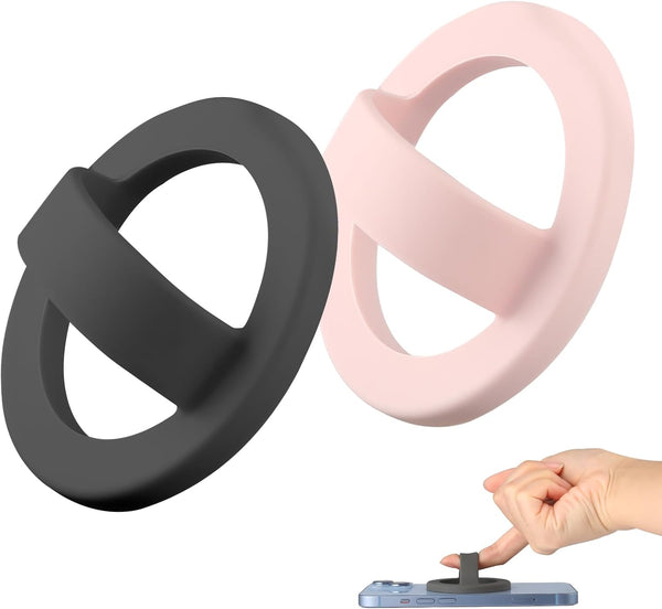 VZZNN 2 PCS Silicone Magnetic Phone Grip Holder,Loop Grip Phone Holder,Easy to Install