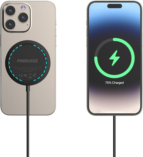 Magnetic Wireless Charger for iPhone - 15W Fast Mag Safe Charger 2 Pack Charging Pad Compatible with iPhone 15/14/13/12