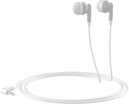 Maeline Bulk Earbuds with 3.5 mm Headphone Plug - 10 Pack - Gray