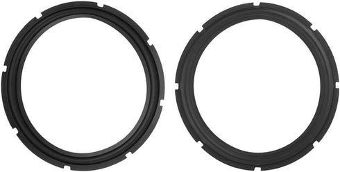 Universal Foam Surrounds Circle for Bass Speaker, Loudspeaker Perforated Rubber Edge Subwoofer Spare Parts (Black)