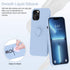 MOCCA iPhone 13 Case 6.1 inch with Ring Kickstand, Liquid Silicone, Microfiber Liner, Anti-Scratch Shockproof Case for
