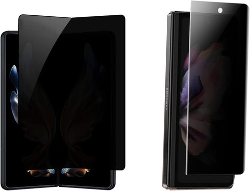 2 Pack Privacy Screen Protector for Galaxy Z Fold 3 - Anti-peep Outside + Inside Soft Film, Scratch Resistant